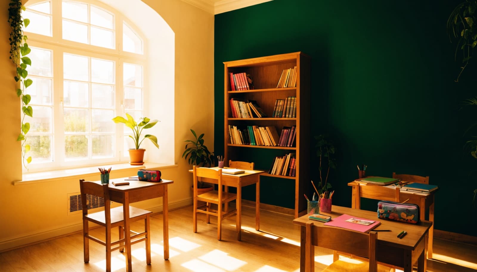 Salle de classe lumineuse de l'Agora du Savoir